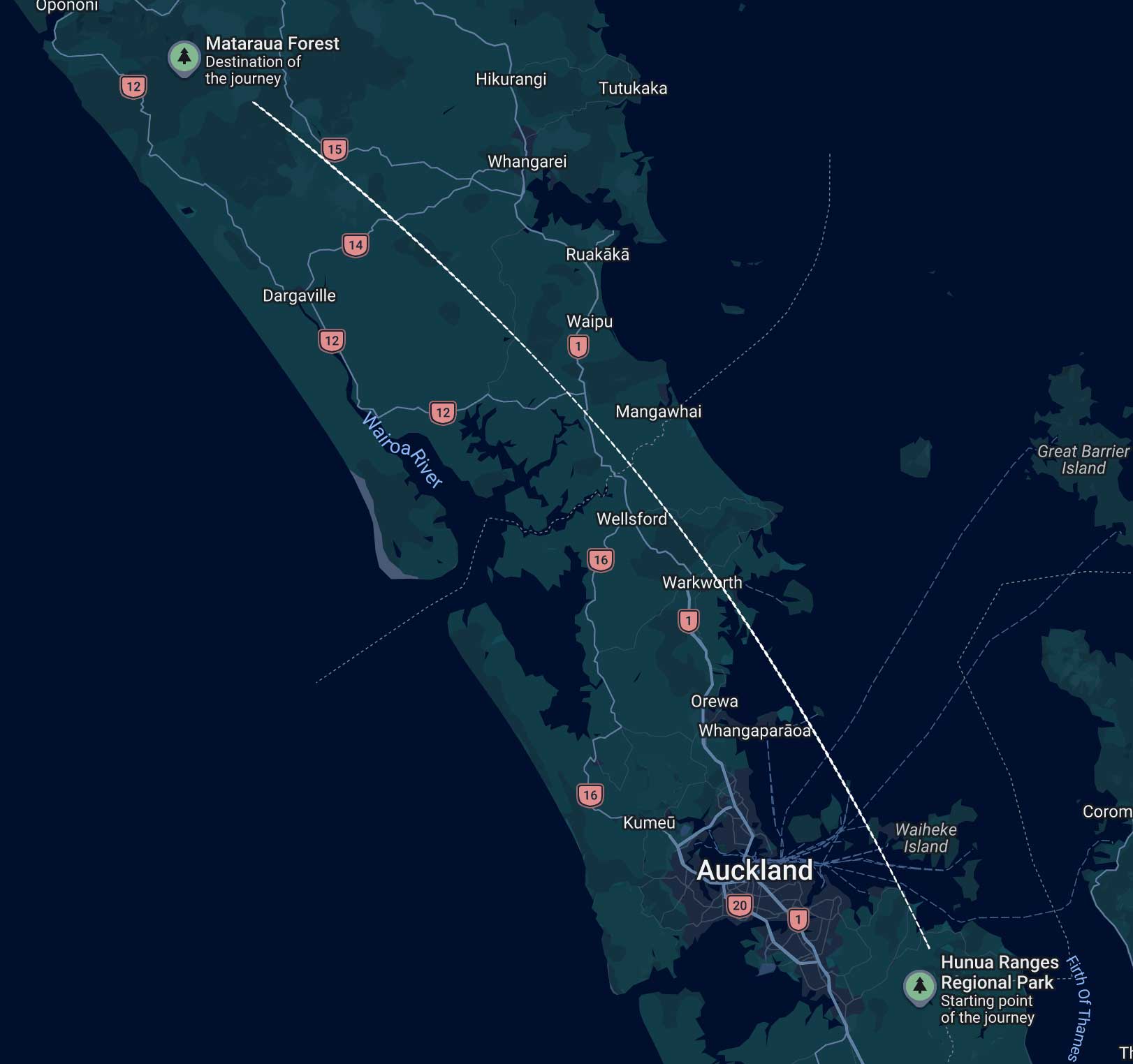 Kōkako Journey Map